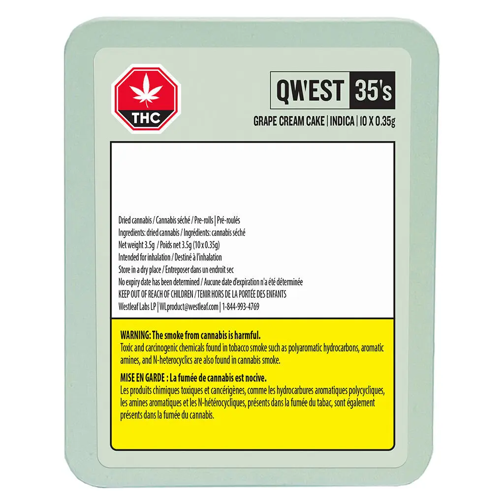 Grape Cream Cake Pre-Rolls 10 Pack Indica 26.6% - Image 2